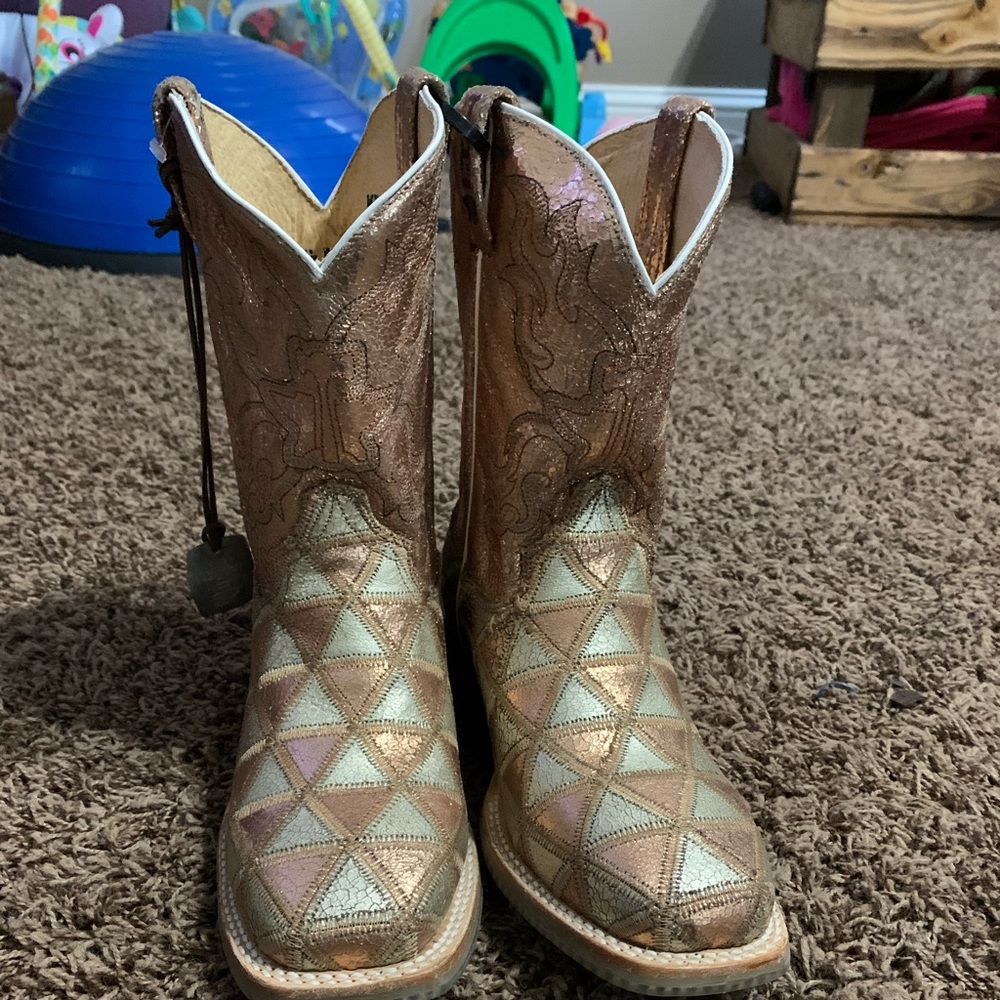 Tin Haul Little Kids Mish and Mash Sq Toe Boots